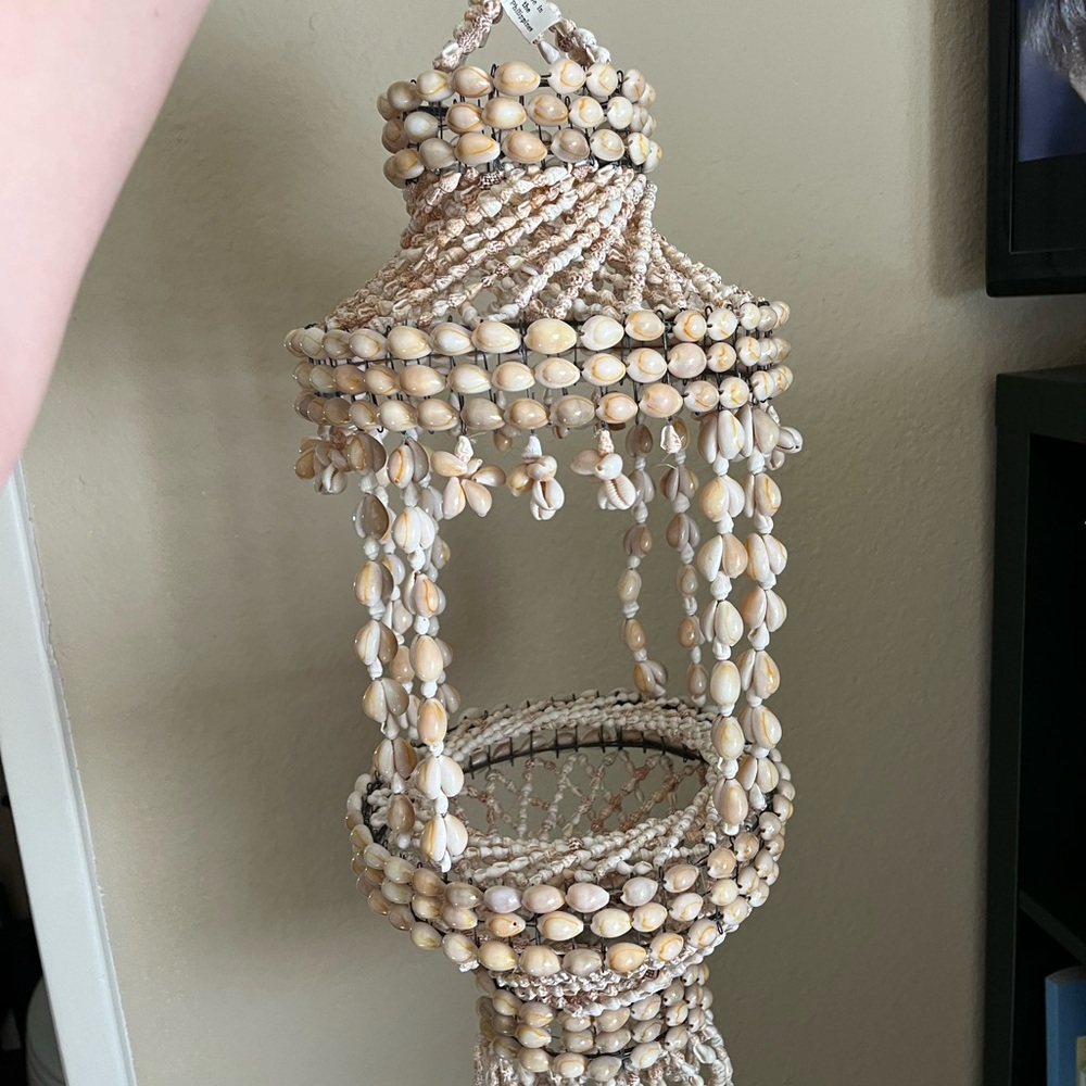 Beaded Shell Hanging Chandelier